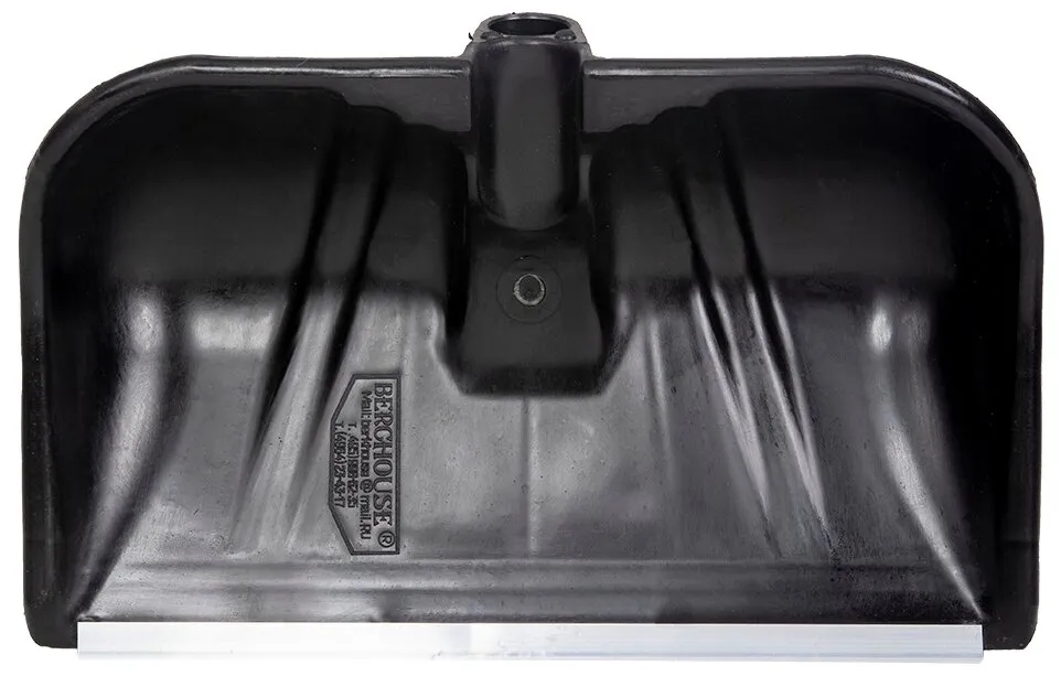 Лопата для снега снеговая № 5 с ал.планкой, черная d-35мм (Берхаус)