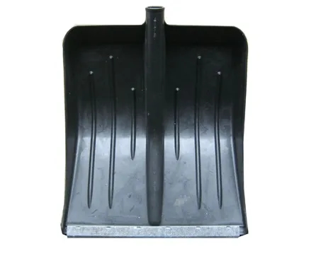 Лопата для снега снеговая "Метелица" с оцинк.планкой черная,  диаметр ø32   