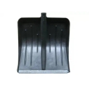 Лопата для снега снеговая "Метелица" с оцинк.пл., черная, алюм.черенком и V-ручкой - изображение 1