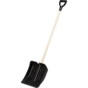 Лопата для снега "Зима"  №4 с оц.планкой d-30 с  дер.черенком 1сорт и V-образной ручкой - изображение 1