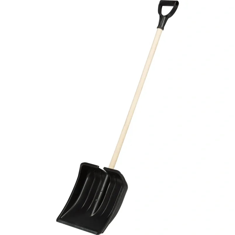 Лопата для снега "Зима"  №4 с оц.планкой d-30 с  дер.черенком 1сорт и V-образной ручкой