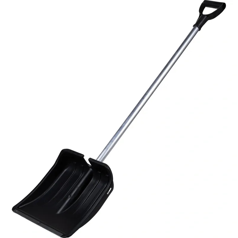 Лопата для снега "Зима" №4 с оц.планкой d-30 с алюмин.черенком и V-образной ручкой