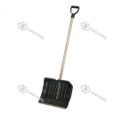 Лопата для снега "Зима" №5 с оц.планкой d-30 с дер.черенком 1сорт и V-образной ручкой - изображение 1