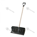 Лопата "Зима" №7 Скрепер с ал.планкой d-32 с дер.черенком 1сорт и V-образной ручкой - изображение 1