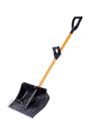 Лопата для снега "Медведь" с ал.планкой с крашеным алюмин.черенком, с доп. ручкой "Элита" - изображение 1