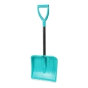 Лопата "ЗимаАвто - ПРОФИ" ( ковш бирюзовая первичка с алюм.планкой, черный мет.черенок в ПВХ оплетке, бирюзовая ручка Элита ) - изображение 1