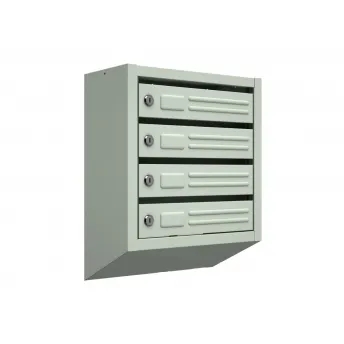 Ящик почтовый 4-х секционный металлический (порошковая окраска)                                    498*385*190мм. Вес - 4,5кг. Упаковка: пузырчатая пленка.