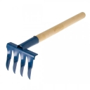 Грабли 4-х зубые витые, 2мм, порошковая окраска с черенком ГВ-4 - изображение 1