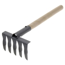 Грабли 5-ти зубые витые, 2мм, порошковая окраска с черенком ГВ-5 - изображение 1