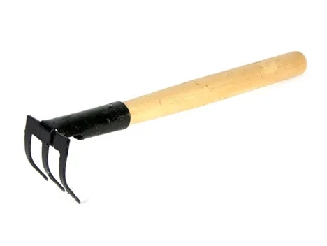 Грабли 4-х зубые прямые, 2,5мм, порошковая окраска с черенком ГП-4