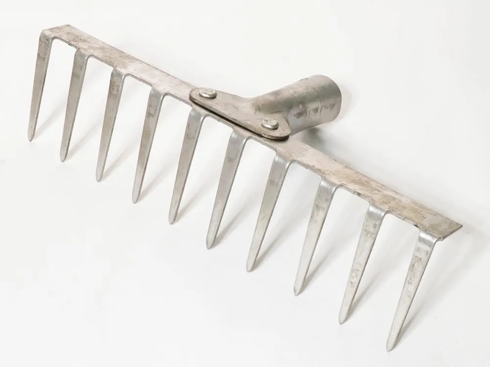 Грабли нержавеющая сталь 10-ти зубые прямые,  ГП-10