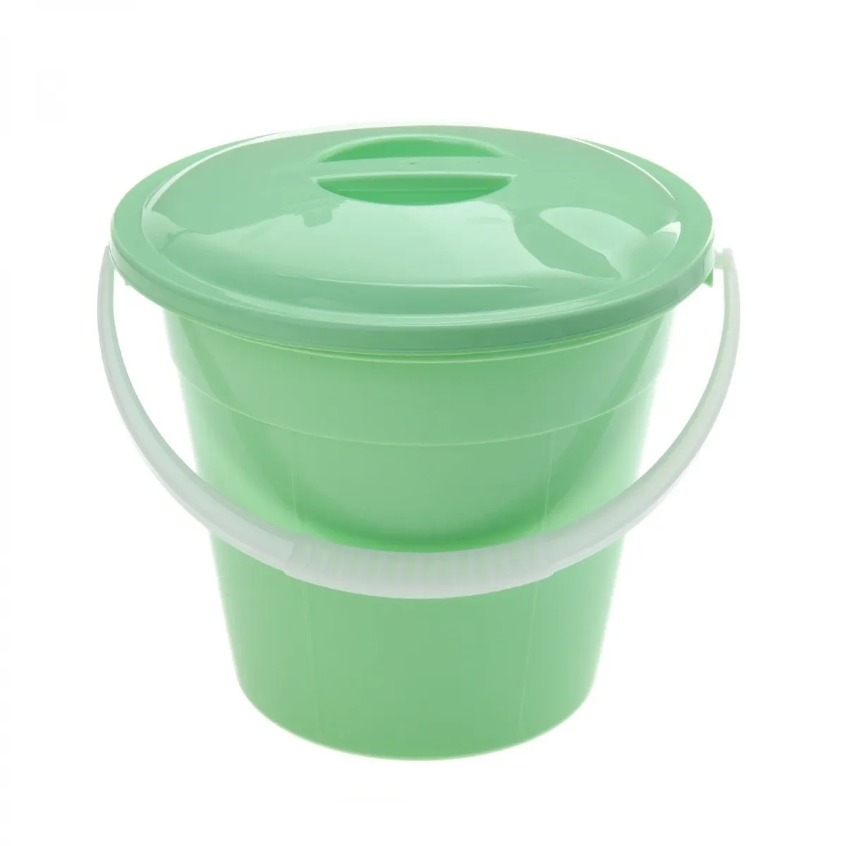 Ведро 6 л. Евро пищевое с крышкой (с мерной шкалой, особо прочные, толщина стенки от 2 мм)