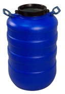 Бочка 40 л. Дачная круглая цветная (усиленные ручки,V=42,4л, диаметр горла внешний  - 220мм, внутренний - 195мм) пищевая - изображение 1