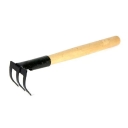 Грабли 3-х зубые прямые, 2,5мм, порошковая окраска с черенком ГП-3 - изображение 1