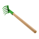 Грабли 5-ти зубые прямые, 2,5мм, порошковая окраска с черенком ГП-5 - изображение 1