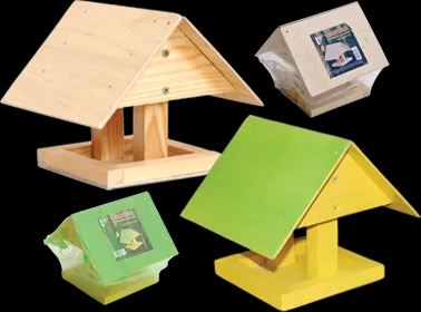 Кормушка для птиц цветная "Избушка"