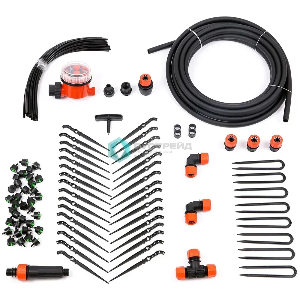 Капельный полив "Жук" 
от водопровода с таймером на 30 растений