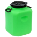 Бочка 40 л. Дачная квадратная цветная (усиленные ручки,V=44,2л, диаметр горла внешний  - 220мм, внутренний - 195мм) пищевая - изображение 1