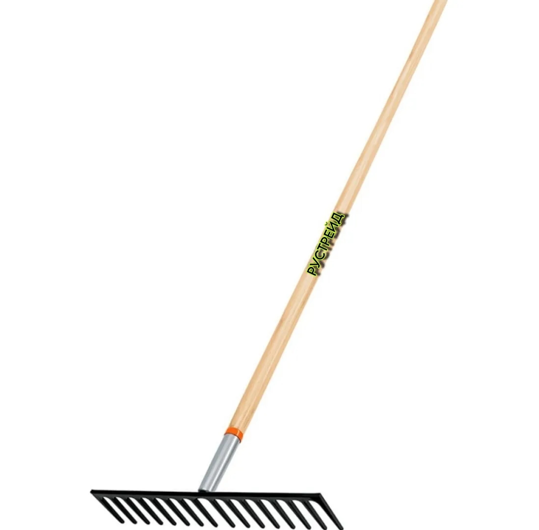 Грабли 16-ти зубые прямые, порошковая окраска, 2,5мм,. с черенком ГП-16