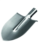 Лопата штыковая нержавеющая сталь. (толщина 1,5мм. 220х280мм) с черенком - изображение 1