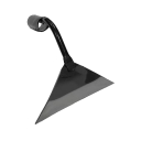 Тяпка "ТРЕУГОЛЬНАЯ" нержавеющая сталь. 130*65 мм., толщина 1,5мм.,  - изображение 1