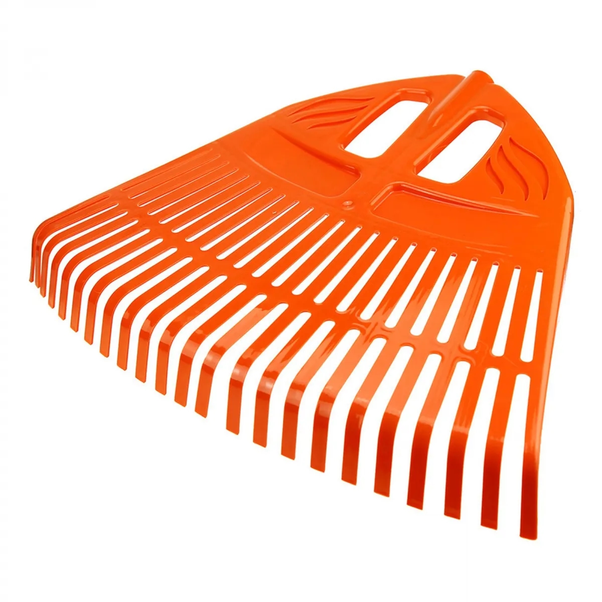 Грабли веерные пластмассовые 23 зуба оранжевые 500мм из первичного полипропилена