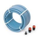 Шланг поливочный Жук Эксперт 1/2" 3-х слойный, арм. 25м. (2 коннектора 1/2 и адаптер 1/2 в комплекте) Распродажа - изображение 1