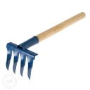 Грабли нержавеющая сталь 4-х зубые витые, с черенком ГВ-4 - изображение 1