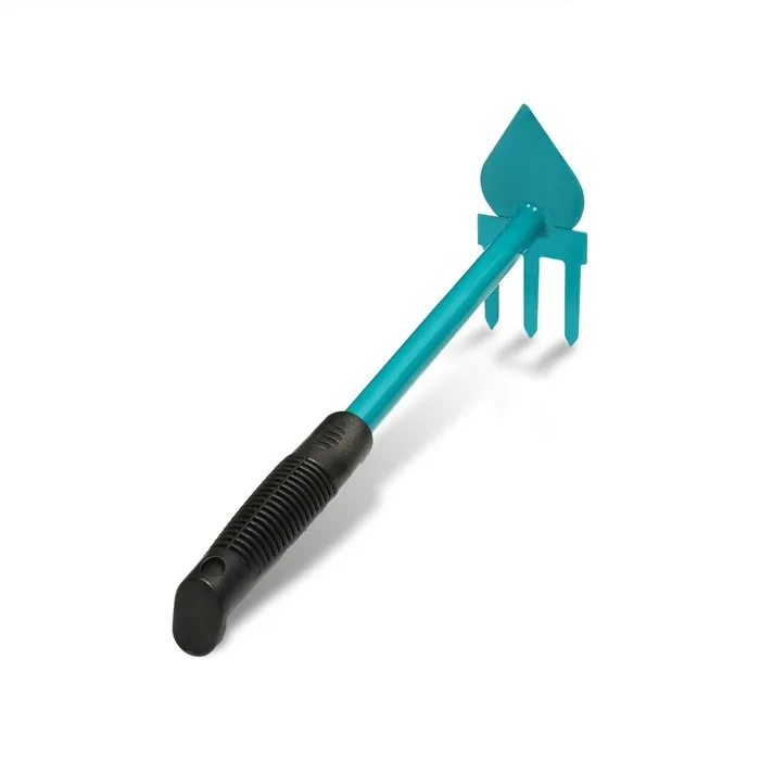 Мотыжка комбинир. 3-х зубая с лепестком "ПРОФИ" с  металлическийчеренком И пластиковойручкой