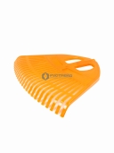 Грабли веерные из поликарбоната цветные 23 зуба 500x430мм с алюм. черенком  - изображение 4