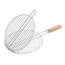 Решетка для мяса круглая, хром, с дер.руч. - изображение 1