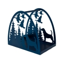 Дровница разборная "Собака на охоте" окрашена порошковой окраской, упаковка-стрейч пленка - изображение 1