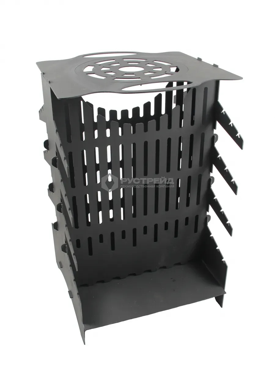 Мангал №5 "Вертикальный" разборный толщина - 2,5 мм 410x640x400
