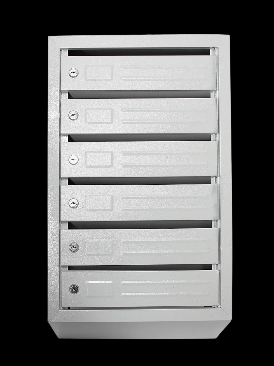 Ящик почтовый 6-ти секционный металлический                                                         (порошковая окраска) 680*385*190мм. Вес - 6,5кг. Упаковка: пузырчатая пленка.
