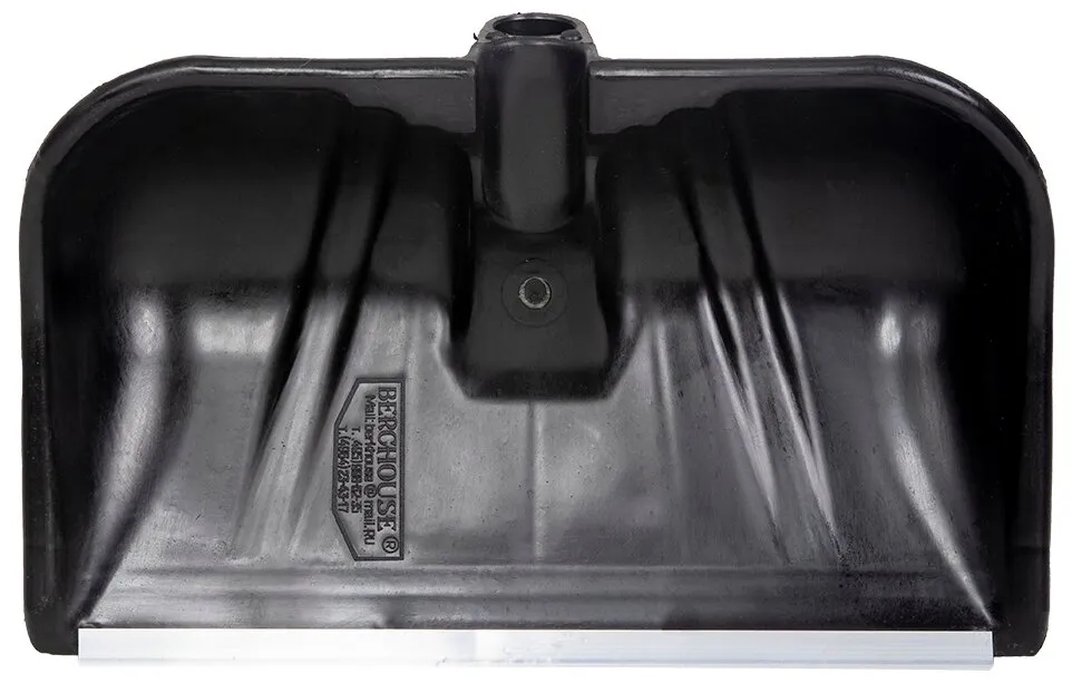 Лопата для снега снеговая № 5 с ал.планкой, черная d-35мм (Берхаус)