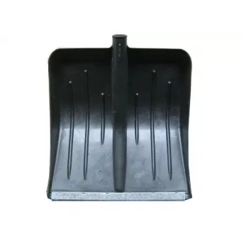 Лопата для снега снеговая "Метелица" с оцинк.планкой  черная, с дер. чер. 1сорт и V-ручкой                          