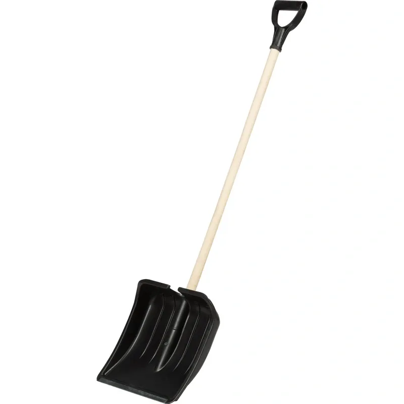 Лопата для снега "Зима"  №4 с оц.планкой d-30 с  дер.черенком 1сорт и V-образной ручкой - изображение 1