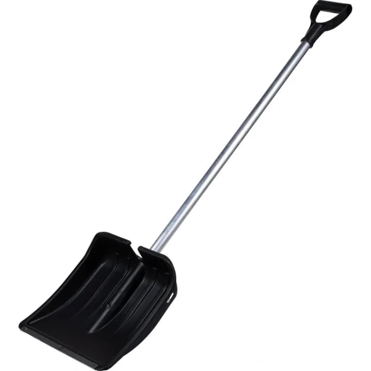 Лопата для снега "Зима" №4 с оц.планкой d-30 с алюмин.черенком и V-образной ручкой