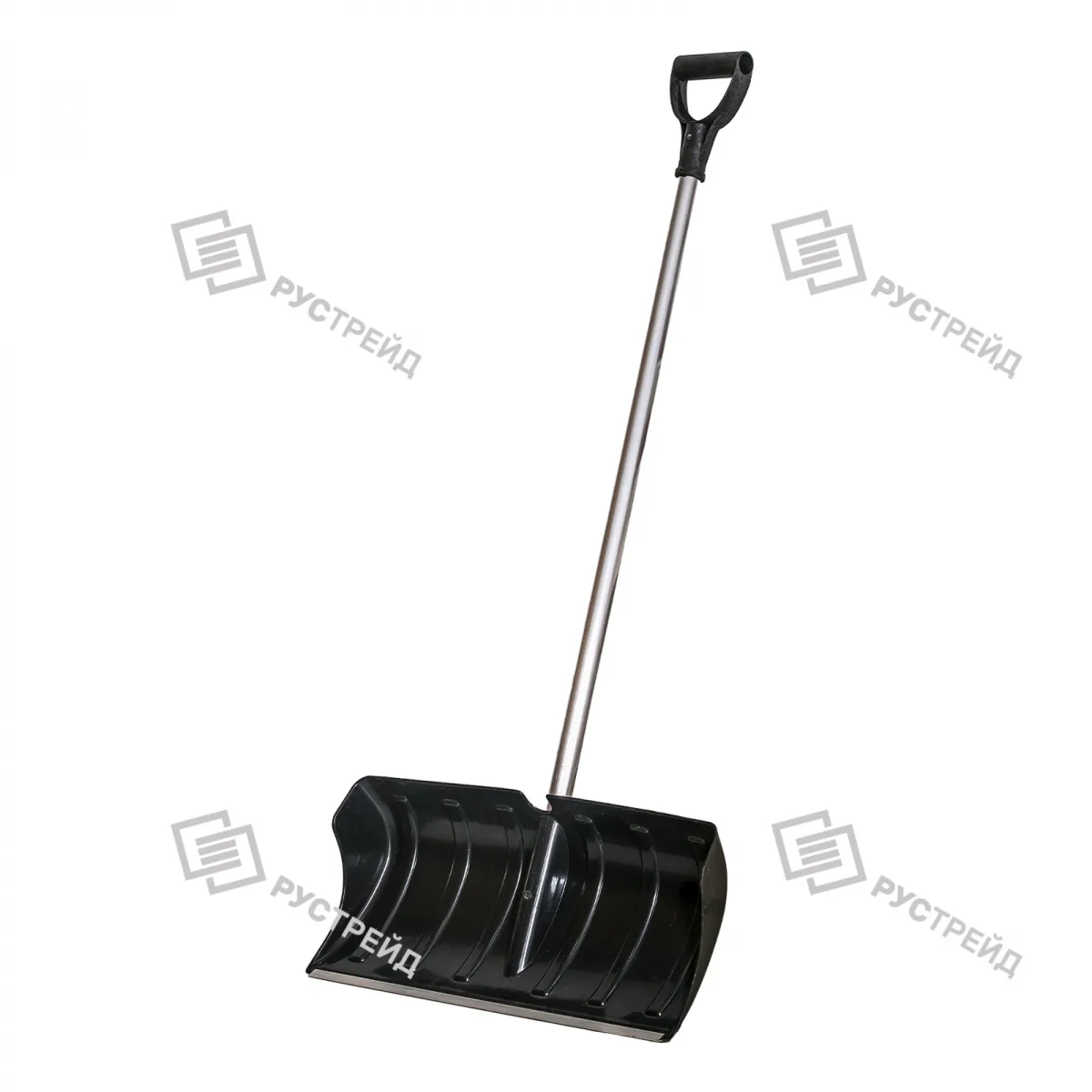 Лопата "Зима" №7 Скрепер с ал.планкой d-32 с алюмин.черенком и V-образной ручкой - изображение 1