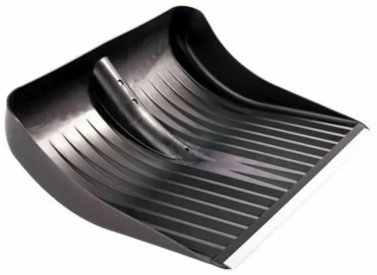 Лопата для снега "Зима" №8 с ал.планкой d-32 с алюмин.черенком и V-образной ручкой