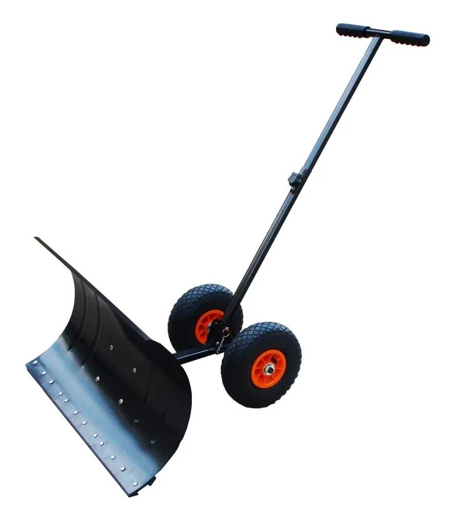 Движок снегоуборочный оцинкованный на пневматических колесах с  регулируемой высотой и уголом наклона ручки 0,8мм - изображение 1