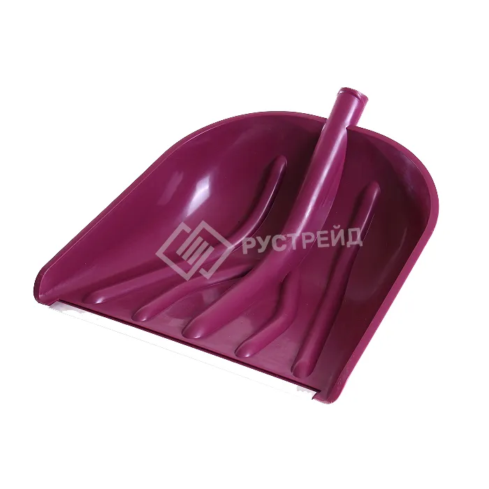 Лопата для снега "Зима" №1 (цветная) с ал.планкой, d-32  - изображение 1