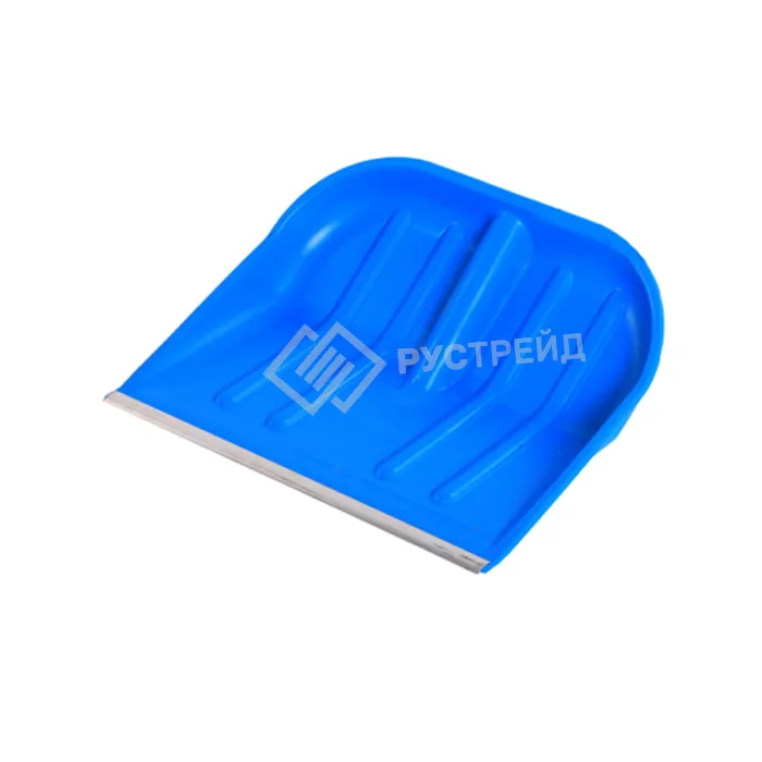 Лопата для снега "Зима" №3 (цветная) с ал.планкой, d-32 - изображение 1