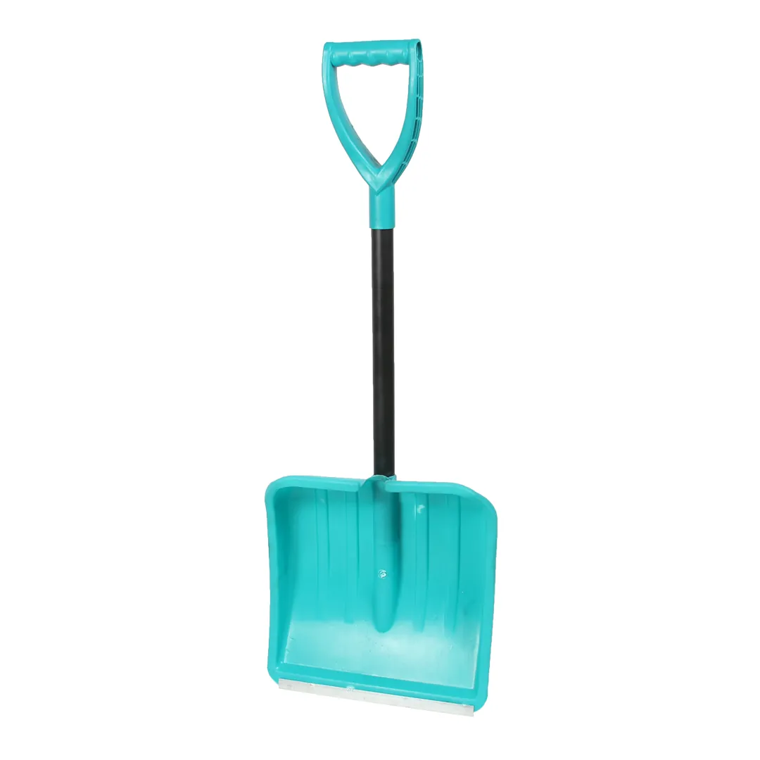 Лопата "ЗимаАвто - ПРОФИ" ( ковш бирюзовая первичка с алюм.планкой, черный мет.черенок в ПВХ оплетке, бирюзовая ручка Элита )