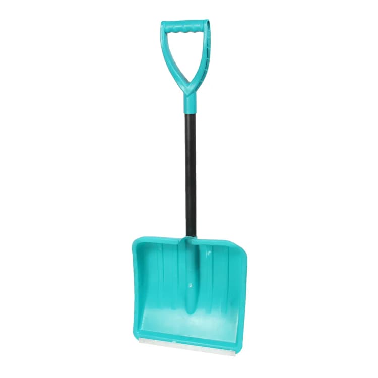 Лопата "ЗимаАвто - ПРОФИ" ( ковш бирюзовая первичка с алюм.планкой, черный мет.черенок в ПВХ оплетке, бирюзовая ручка Элита )