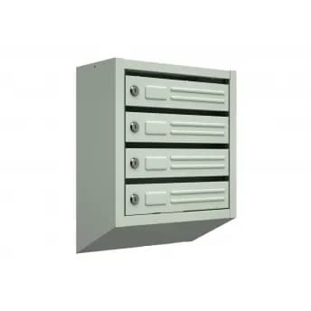 Ящик почтовый 4-х секционный металлический (порошковая окраска)                                    498*385*190мм. Вес - 4,5кг. Упаковка: пузырчатая пленка.