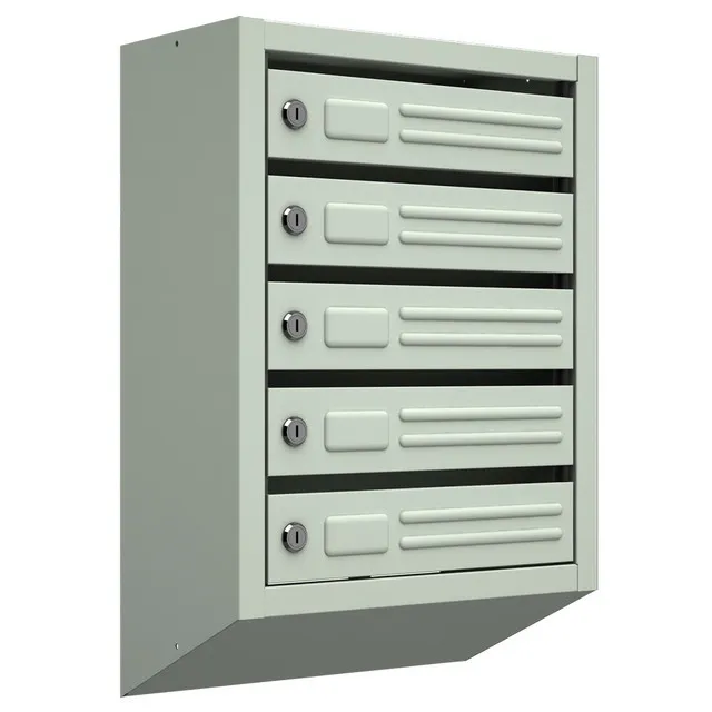 Ящик почтовый 5-ти секционный металлический                                                         (порошковая окраска) 590*385*190мм. Вес - 5,5кг. Упаковка: пузырчатая пленка.