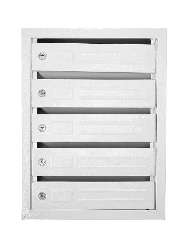 Ящик почтовый 5-ти секционный металлический                                                         (порошковая окраска) 590*385*190мм. Вес - 5,5кг. Упаковка: пузырчатая пленка.