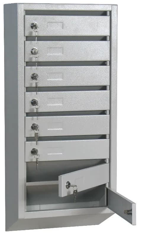 Ящик почтовый 8-ми секционный металлический (порошковая окраска) 862*385*190мм. Вес - 9,5кг