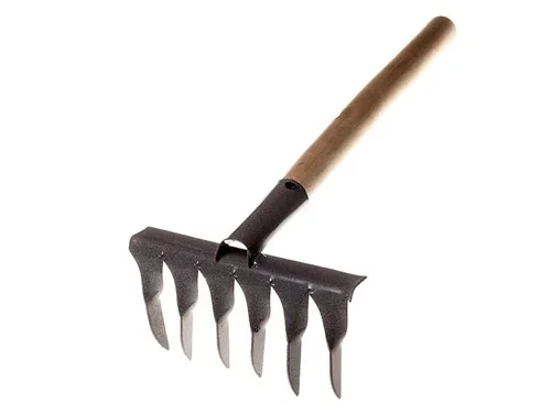 Грабли 6-ти зубые витые, 2мм, порошковая окраска с черенком ГВ-6